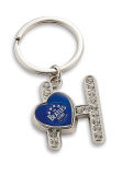 H & Heart Keyring Promotion Gift with Stones (GBK 008H)