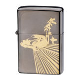 Brass Black Ice Double-Plated Smoking Oil Lighter Xf8012f