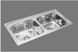 Double Bowl Stainless Steel Kitchen Sink (XS-KS010)