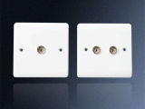 UK Isolated Coaxial Socket, Single Outlet