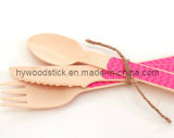 Hot Sale Cheap One Time Use Picnic Tableware in Wood