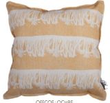 Cotton/Linen Cushion Cover with Yellow Fringing Printing (LN015)