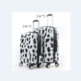 White PC Luggage Set with Dots