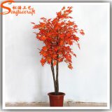 Indoor Decorative Fake Red Artificial Bonsai Maple Tree