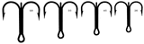 Fishing Hook, Round Bent Treble (35647)