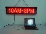 P10 Red Color Semi-Outdoor LED Display (96X16)