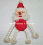 Santa Claus Rope Dog Toy Squeaker Pet Toy