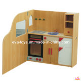 Natural Wood Color Toy Kitchen (No.: WJ278931)