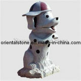 Natural Granite Stone Dog Carving Sculpture for Garden