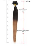 Best Quality Cheap Price 100% Chinese Remy Hair Custom Length Two Tone Different Omber Color Human Pre Bonded Hair Extension