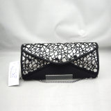Silver Black Lace Clutch Bag (W13053D)