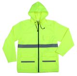 Fashion Safety Rain Jacket with Waterproof Rating of 1000mm
