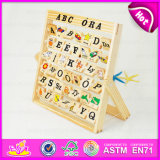 2015 Wooden Alphabet Flip-a-Block Toy for Kid, Child Lead Free Alphabet Abacus Toy, Educational Wooden Alphabet Puzzle Toy W12c005