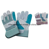 Double Palm Cowhide Split Leather Industrial Safety Gloves