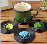 Cheap Novelty CD Black Disc Silicone Vinyl Record Coaster