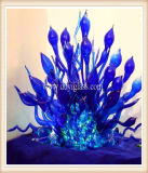 Blue Blow Glass Sculpture for Home Decoration