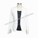 Fashion White Cottton Suit Women's Top Outer Wear/Leisure Ol Ladies Suit/Women's Coat