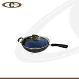 Eco-Friendly Black Non-Stick Coating Wok with Lid