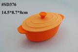 Small Silicone Bowl, Cute Bowl for Kids, with Lid (SD376)