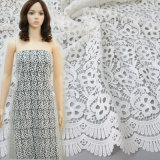 Novel Floral White Chemical Lace Textile Embroidery Fabric