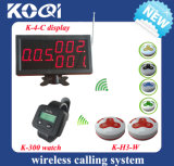 Restaurant Wireless Buzzer System with Display and Wrist Pagers