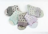 Show Girl Knitting Lace Welt and Dots Socks with Nice Lace