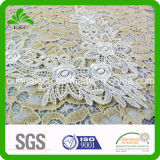100% Polyester Satin Surface Embroidery Collar Lace for Women