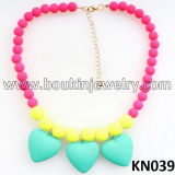 Fashion Imitation Silicone Heart Charms Necklaces Jewellery for Women