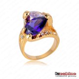 Fashion Gold Crystal Rings Jewellery for Women (Ri-HQ0231)