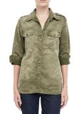 Women's Double Pocket Camouflage Casual Long Sleeve Shirt