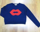 Ladies Acrylic/Wool Knitted Fashion Sweater with Pattern