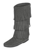 Classic Triple Layer Fringe Boots-RF50056W -Grey.