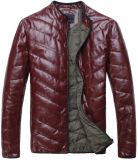 Men Leather PU Fashion Winter Fitting Padding Jacket Clothes