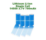 750mAh 3.7vlithium Li-ion Cylindrical Battery 14500