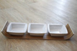 Porcelain Dish with Bamboo Tray (CB016)