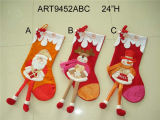 Christmas Hanging Stocking with Long Legged Toys Decoration