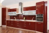 2014 Maysin New Arrival Kitchen Cabinet with Red Lacquer Finish