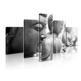 Five Pieces Buddharupa Canvas Painting for Restaurant & Office Wall