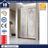 Luxurious Golden Carved Pattern Pivot Shower Door&Shower Room