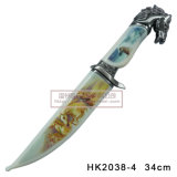 Horse Hunting Knives Camping Knife Tactical Survival Knife 34cm