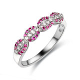 Fashion Costume Jewellery Party Pink CZ Ring