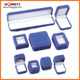 High Quantity Velvet Jewelry Box Open Window Plastic Shell Box