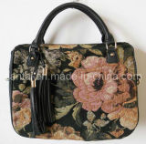 National Style Ladyies' PU&Jacquard Handbag (ST-2386)