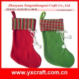 Christmas Decoration (ZY15Y159-1-2) Traditional Red and Green Christmas Stocking