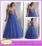 2014 High Quality Custom Made A Line Sweetheart Low Back Beaded Bodice Tulle Skirt Prom Dress (MN1802)