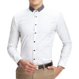 Mens Long Sleeves Formal Fashion Cotton Shirt (WXM1071)