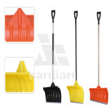 20-Inch Snow Shovel/Pusher Combo with Wear Strip and D-Grip Handle Function of Shovel