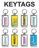 Acrylic Material Keytags with Custom Design