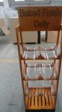 Wooden Bread Display Stand for Supermarket