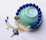 2 Natural Crystal Lapis Lazuli Bracelet Beeswax 8mm Colourful Jewellery